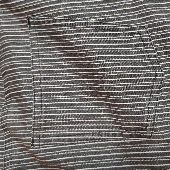 NEW DIRECTIONS Womens Brown/White 4-Pocket Lightweight Pants-Brass Trim-EUC-Sz 6 - Picture 12 of 16